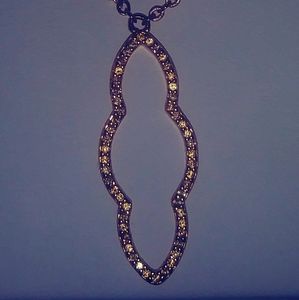 New!! White topaz and rose gold necklace